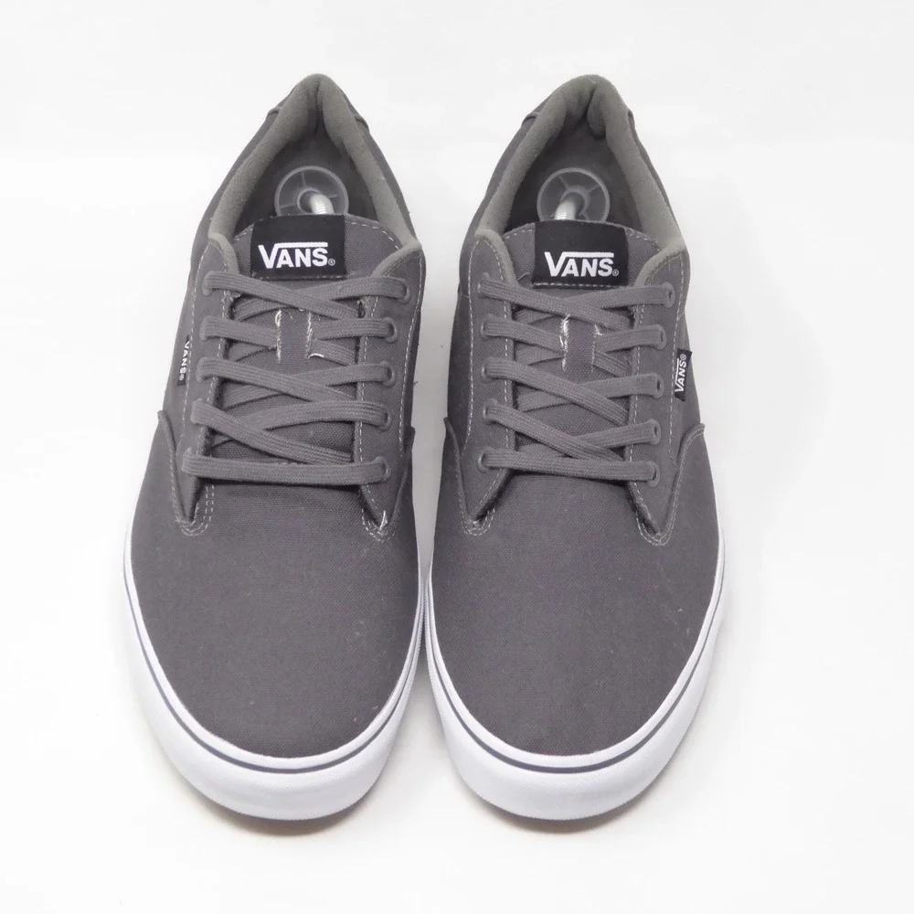 Vans Mens Atwood Low Top Sneakers Gray Canvas Size 13
